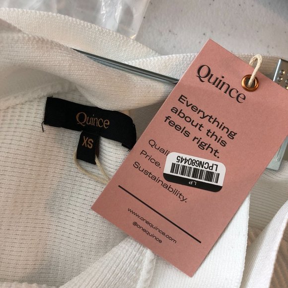 Quince Womens Cropped Halter Sweater Knit Tank Textured Stretch Ribbed Ivory XS - Picture 6 of 7